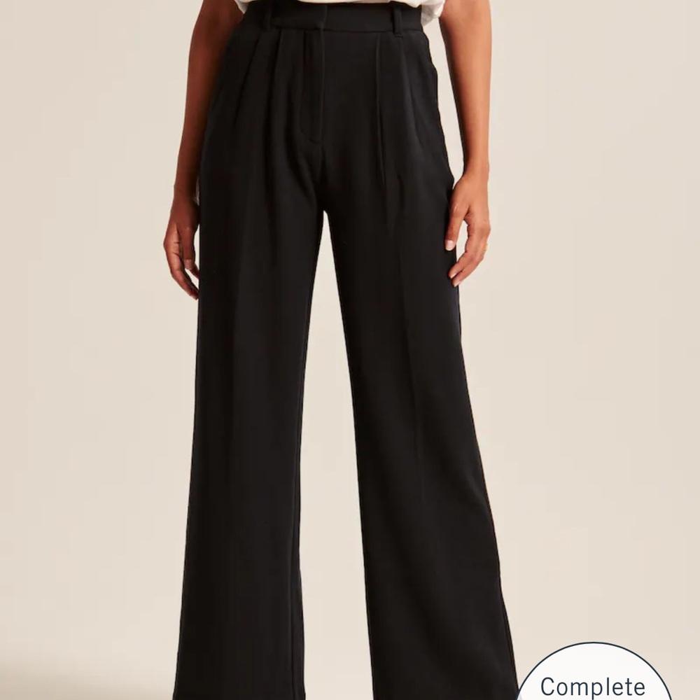 Abercrombie Tailored Brushed Suiting Wide Leg Pants